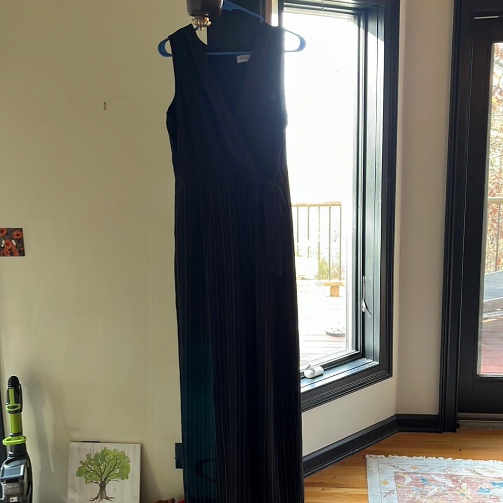 Stylish Black Patterned Jump Suit - image 2